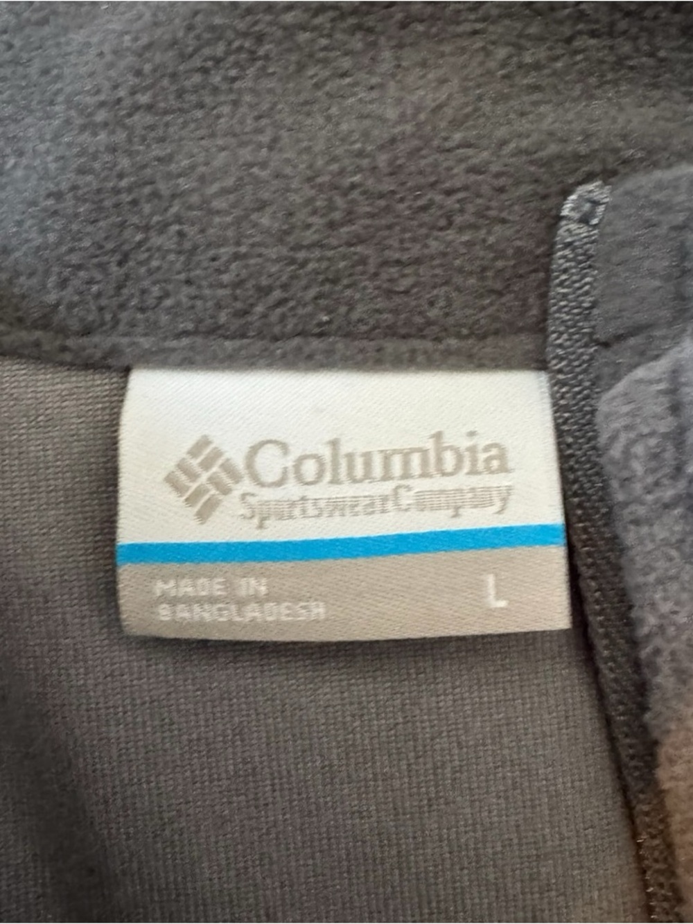 Columbia Men's Gray Zip-Up Fleece Pullover - Picture 3 of 4